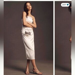 NEW BHLDN Sandy Strapless Midi Dress